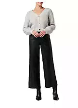 Mia Vegan Leather Crop Trouser