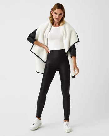 Faux Leather Fleece Lined Leggings