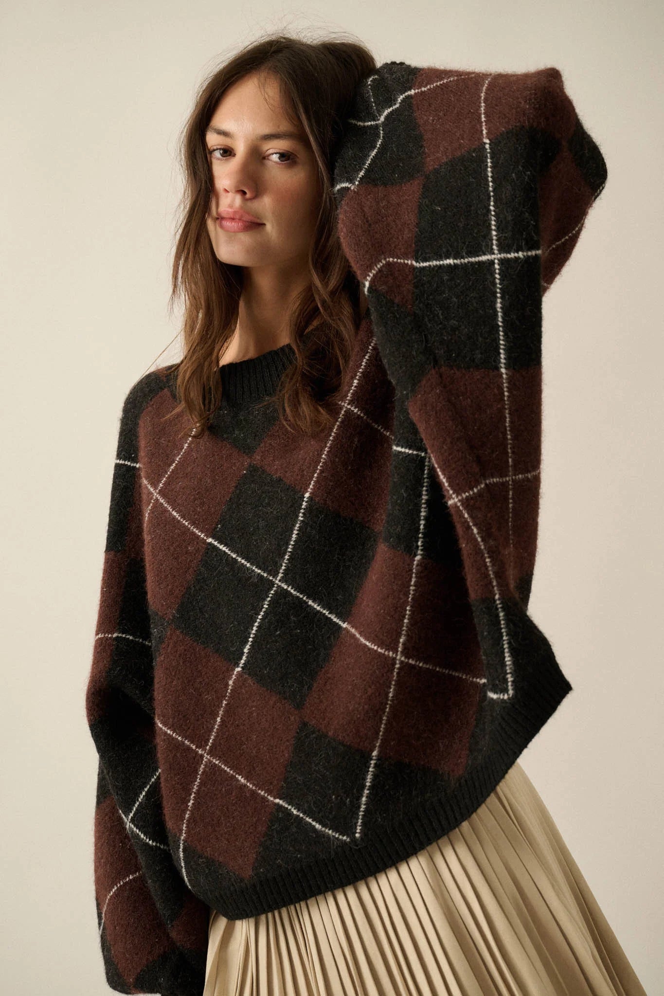 Argyle Plaid Sweater