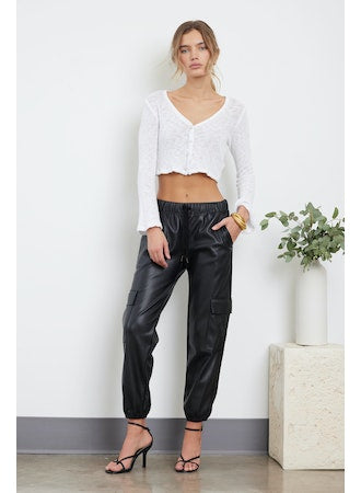 Vegan Leather Jogger