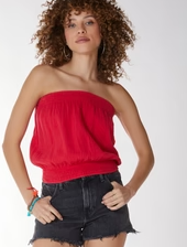 Smocked Hem Tube Top