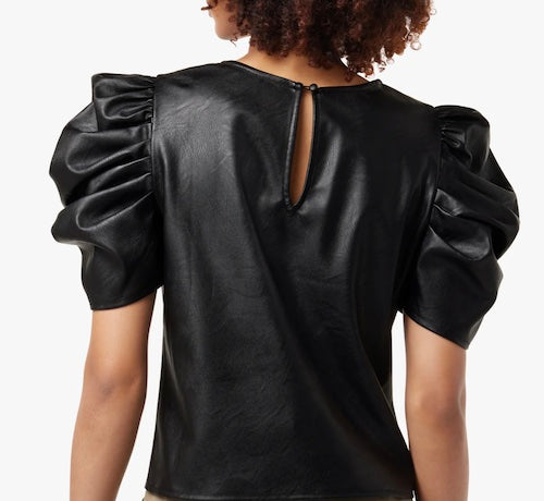 Kira Vegan Leather Puff