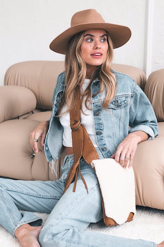 Wanderer Fringe Crossbody Sherpa