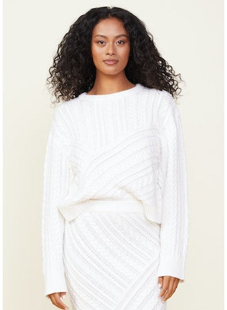 Merino Wool Cable Knit Sweater