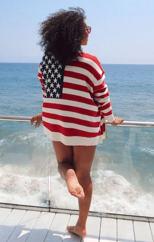 American Flag Zippy Cardigan