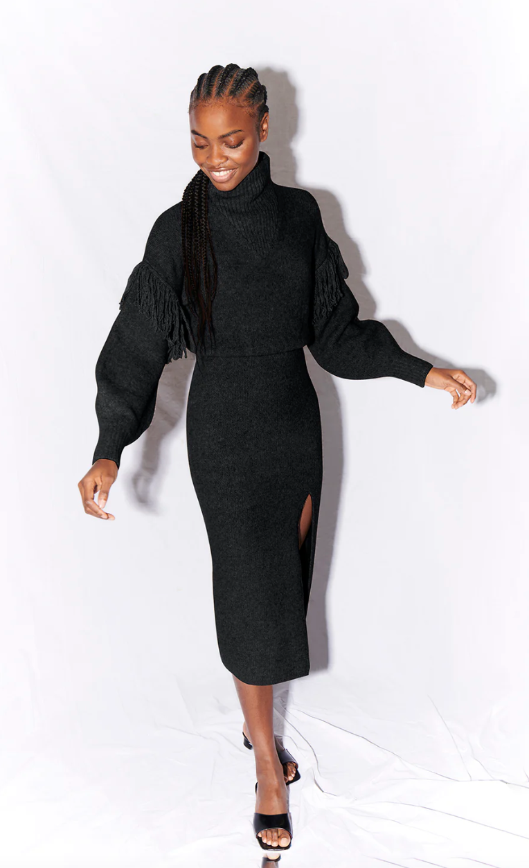 Angelle Fringe Midi Dress