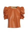 Kira Vegan Leather Puff