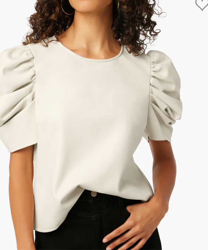 Kira Vegan Leather Puff