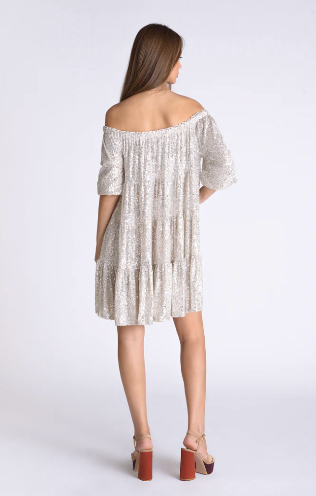 Vicky Sequins Baby Doll Dress