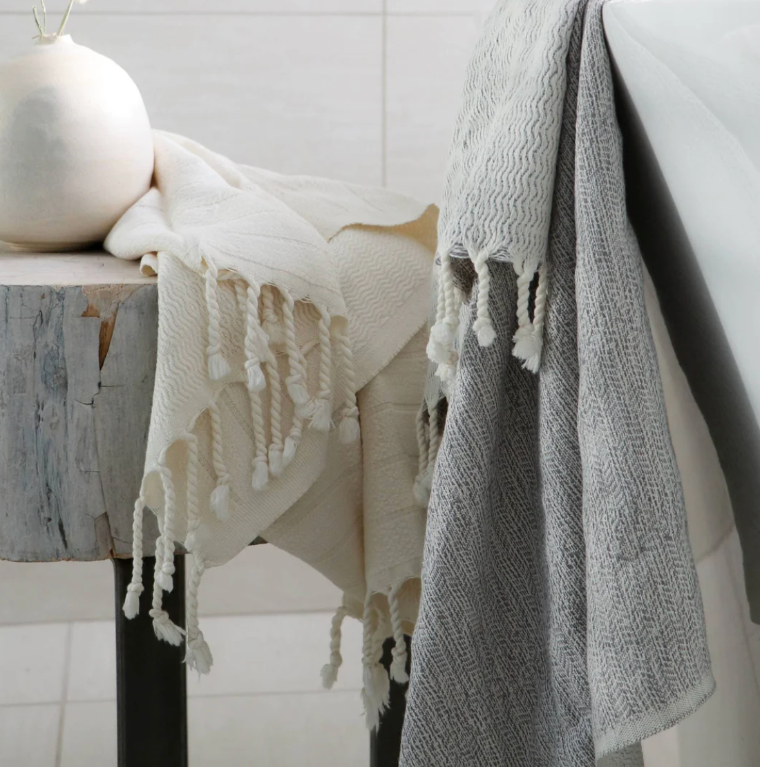Bamboo Striped Turkish towel