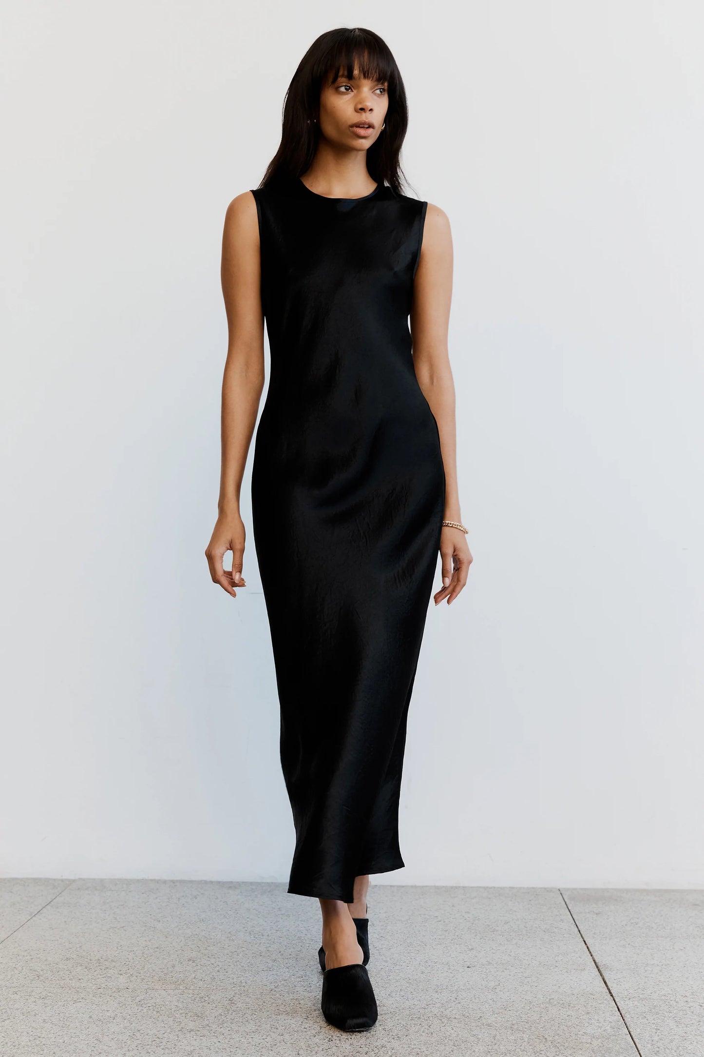 Crushed Bias Tank Dress