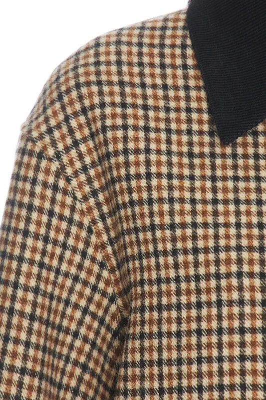 Plaid Collar Coat
