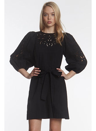 Cut-Out Embroidered Dress