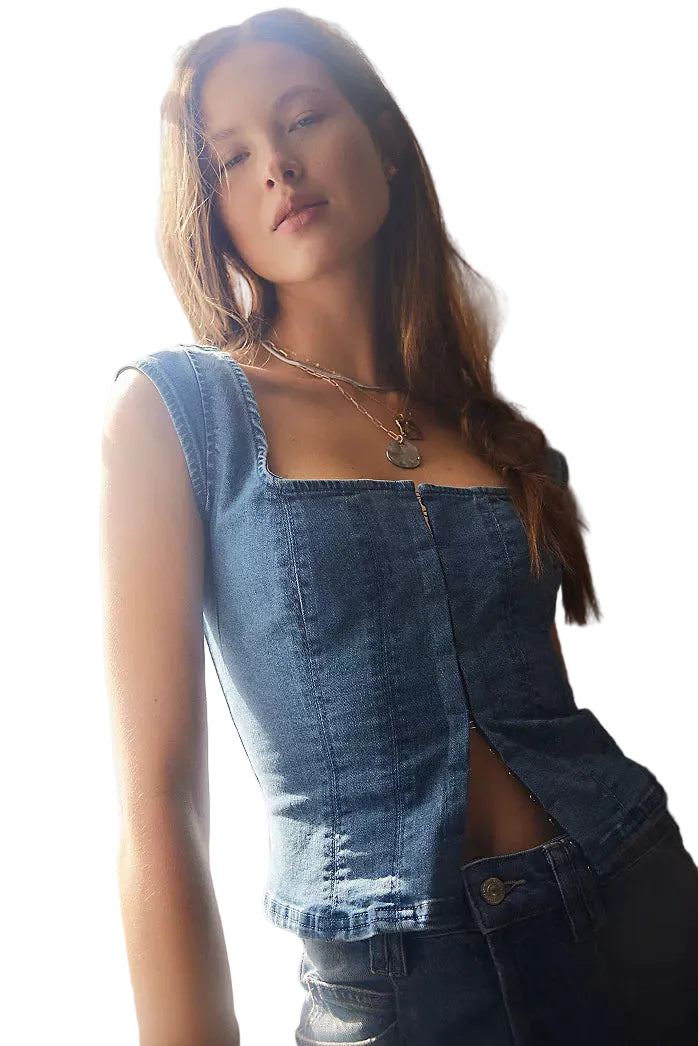 Marilyn Denim Corset