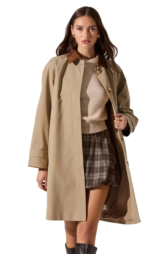 Raiden Contrast Trench Coat