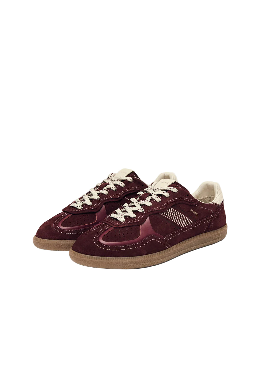 Rife Burgendy Cream Leather Sneaker